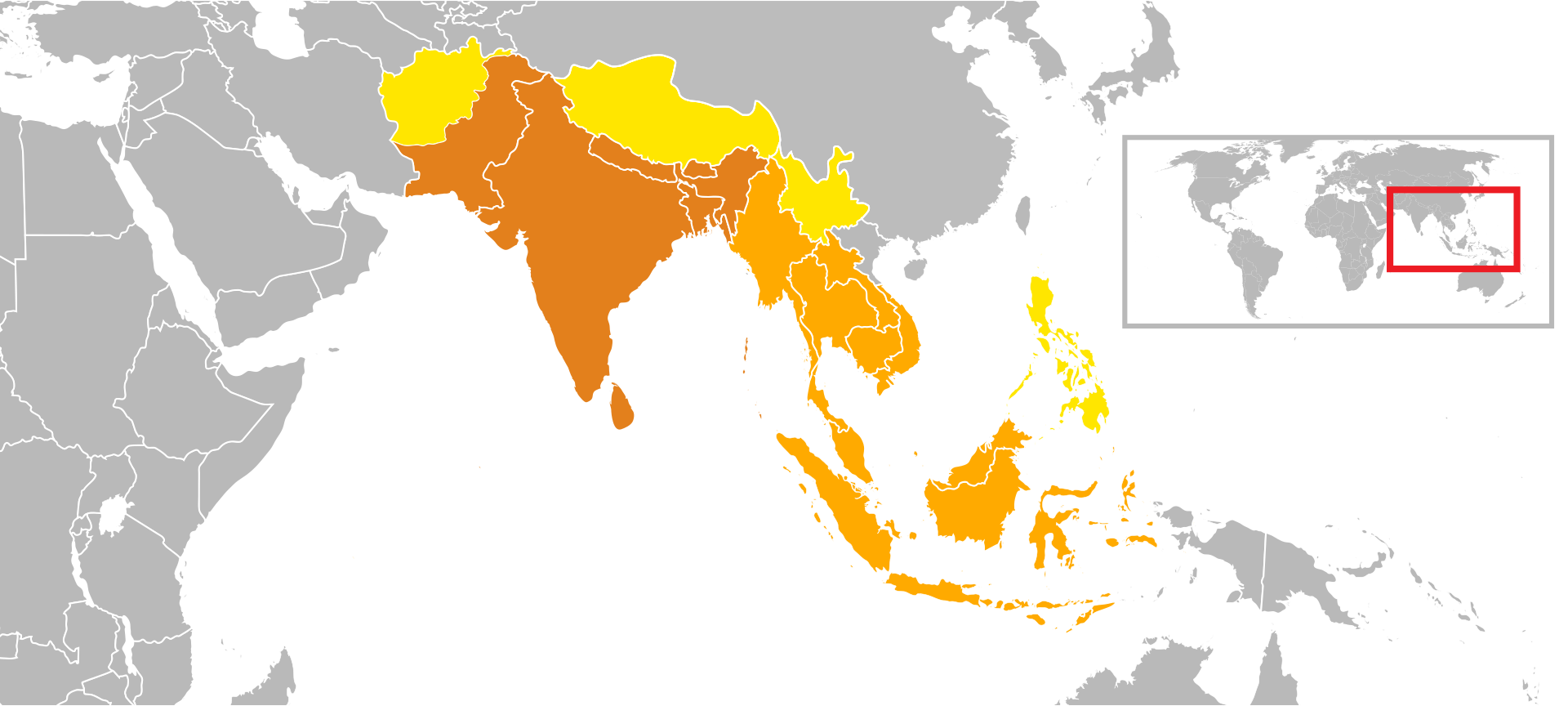 Малайзия индонезия индия. Индо малайская область карта. Распространение индуизма. Индуизм карта распространения.